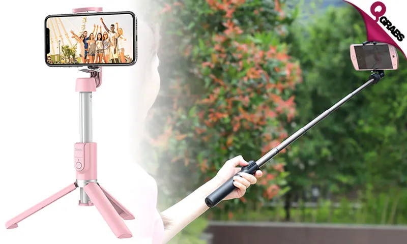 3-in-1 Tripod, Selfie Stick & Wireless Remote!